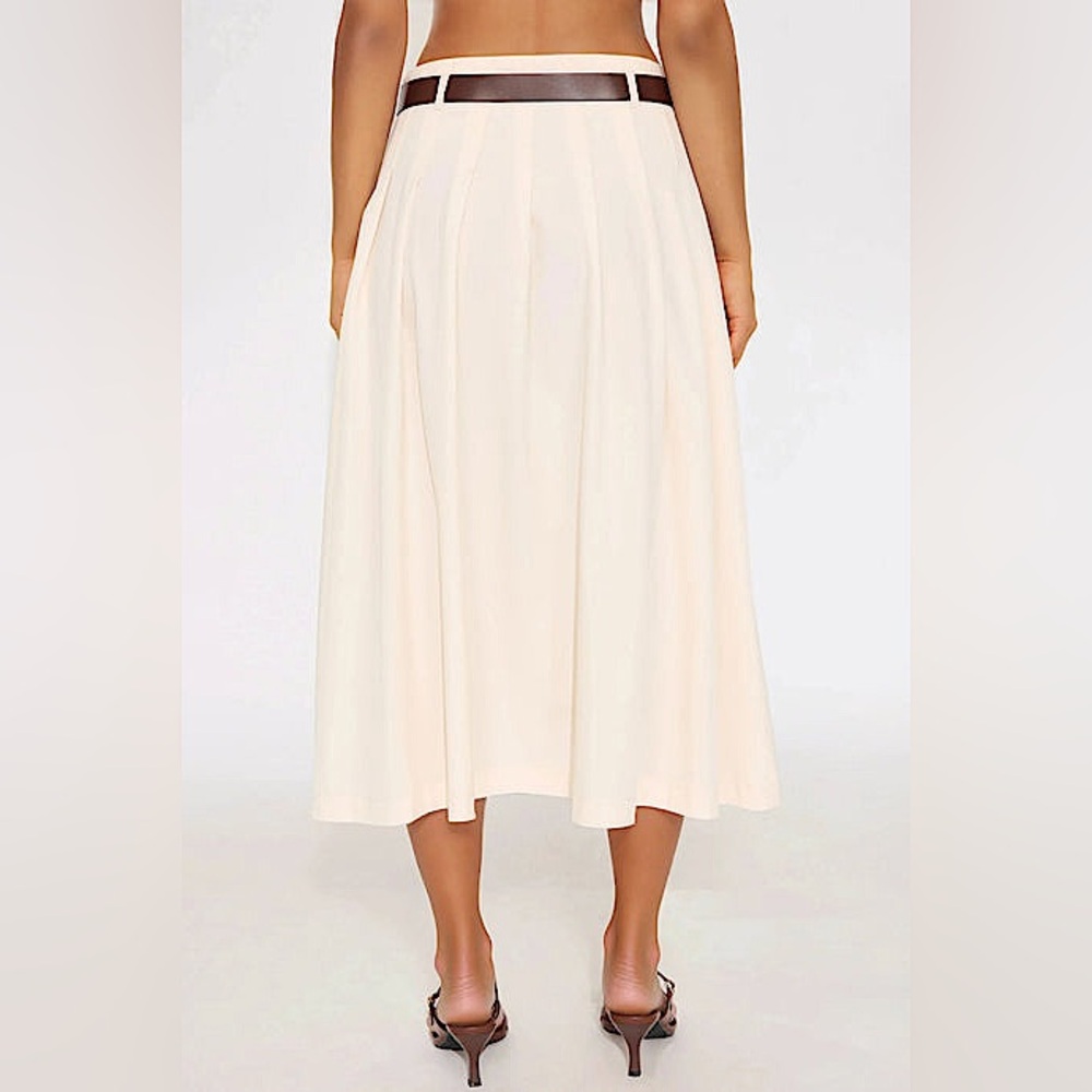 💛⚠️ NWT Pleated Cream Midi Skirt Sz XL & 1X⚠️💛 - Picture 3 of 6